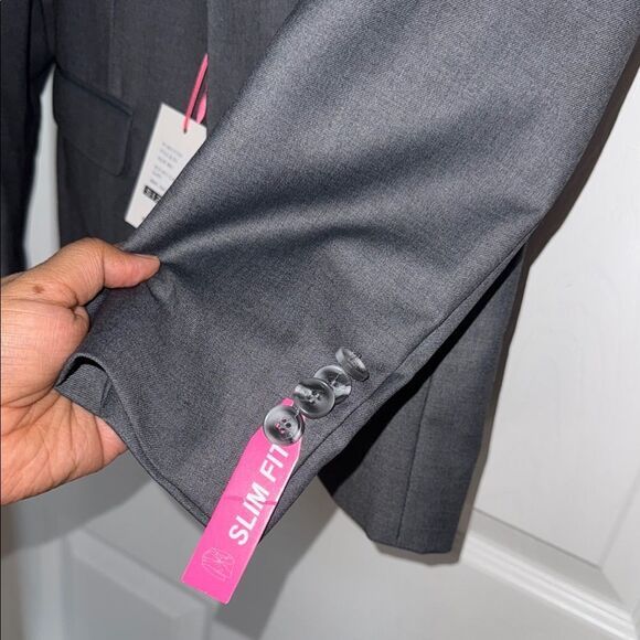 Isaac Mizrahi BOYS Gray classic blazer size 10 NWT - Picture 9 of 11